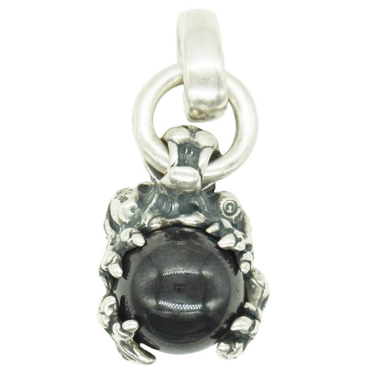 BILL WALL LEATHER ビルウォールレザー ガーゴイル ペンダントトップ w/ブラック セラミックボール シルバー系 ダークブラウン系【中古】