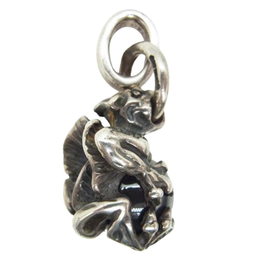 BILL WALL LEATHER ビルウォールレザー ギャランティ付属 ガーゴイル ペンダントトップ w/ブラック セラミックボール シルバー系 ブラック系【中古】