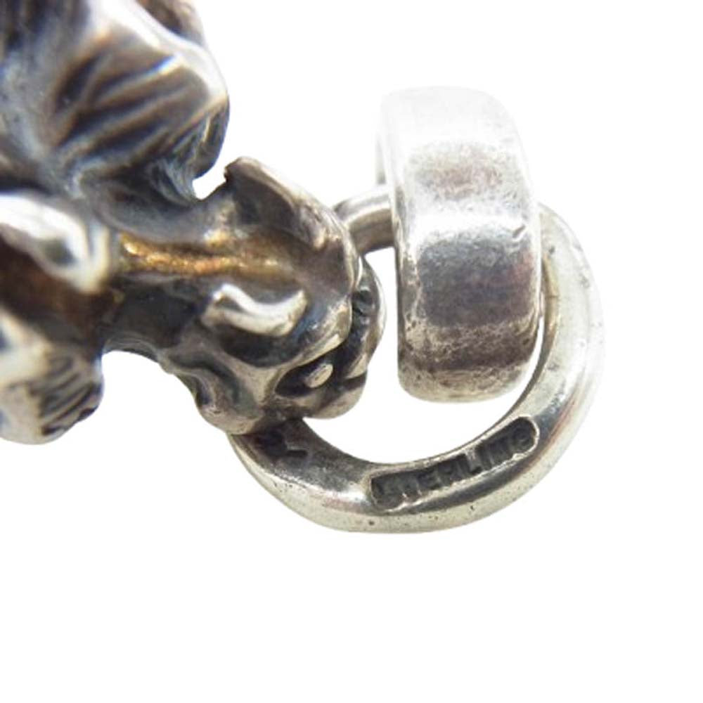 BILL WALL LEATHER ビルウォールレザー ギャランティ付属 ガーゴイル ペンダントトップ w/ブラック セラミックボール シルバー系 ブラック系【中古】