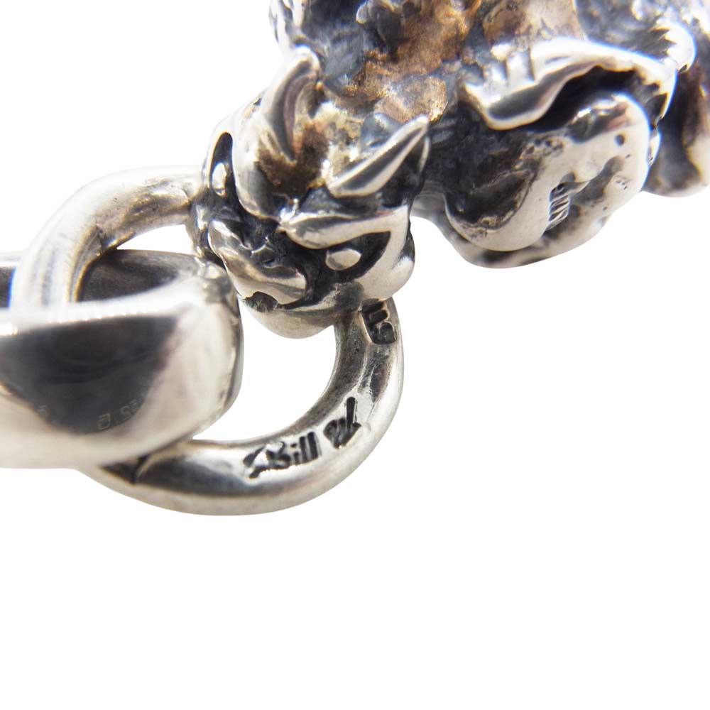 BILL WALL LEATHER ビルウォールレザー ガーゴイル ペンダントトップ w/ブラック セラミックボール K18 ゴールドサダー シルバー系【中古】