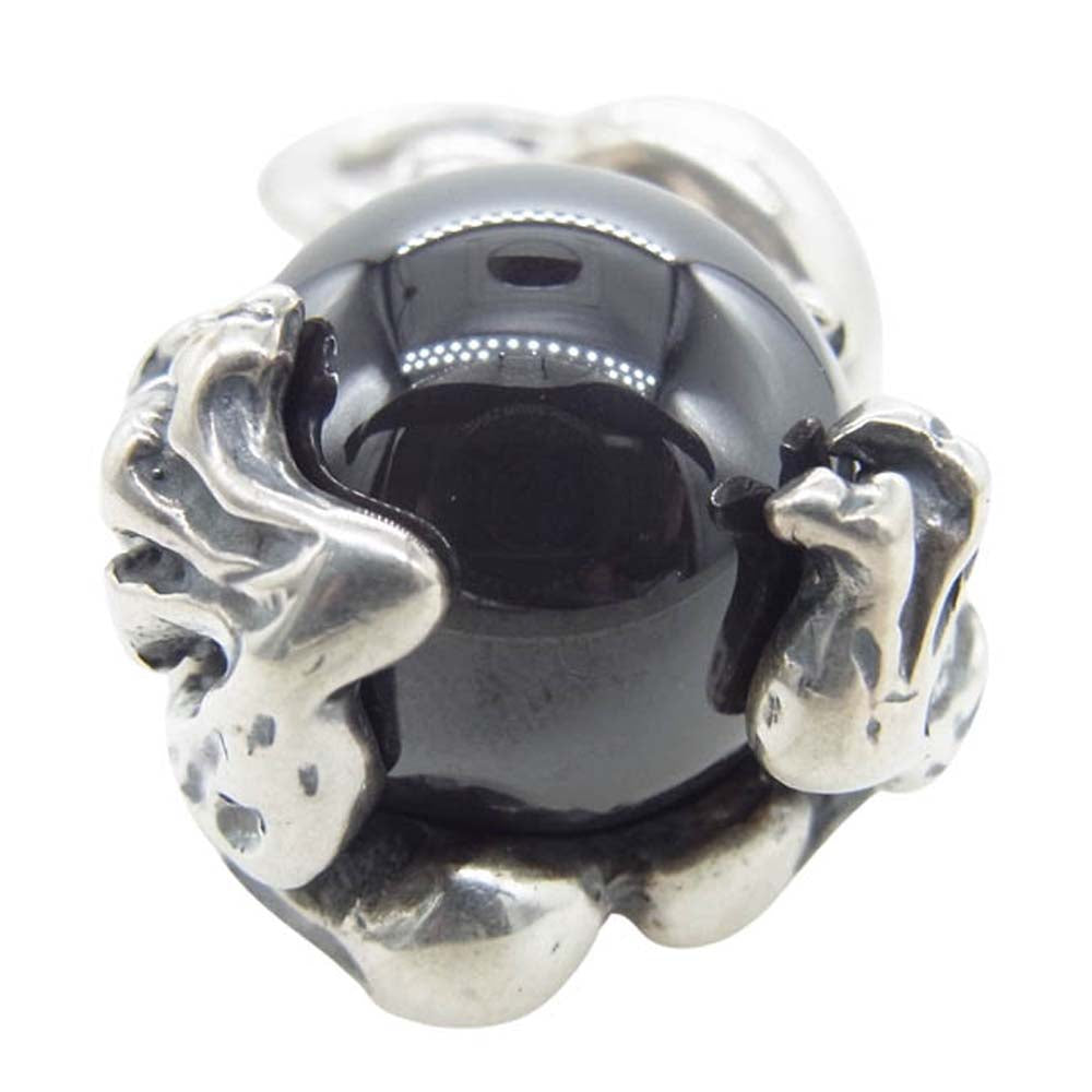 BILL WALL LEATHER ビルウォールレザー ガーゴイル ペンダントトップ w/ブラック セラミックボール K18 ゴールドサダー シルバー系【中古】