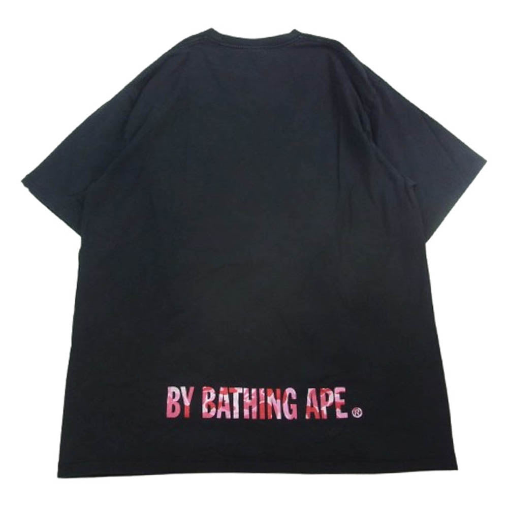 A BATHING APE アベイシングエイプ 001TEK301007M Camo Ape Face Tee カモフラージュ柄 フェイスプリント Tシャツ 半袖カットソー ブラック系 3XL【中古】