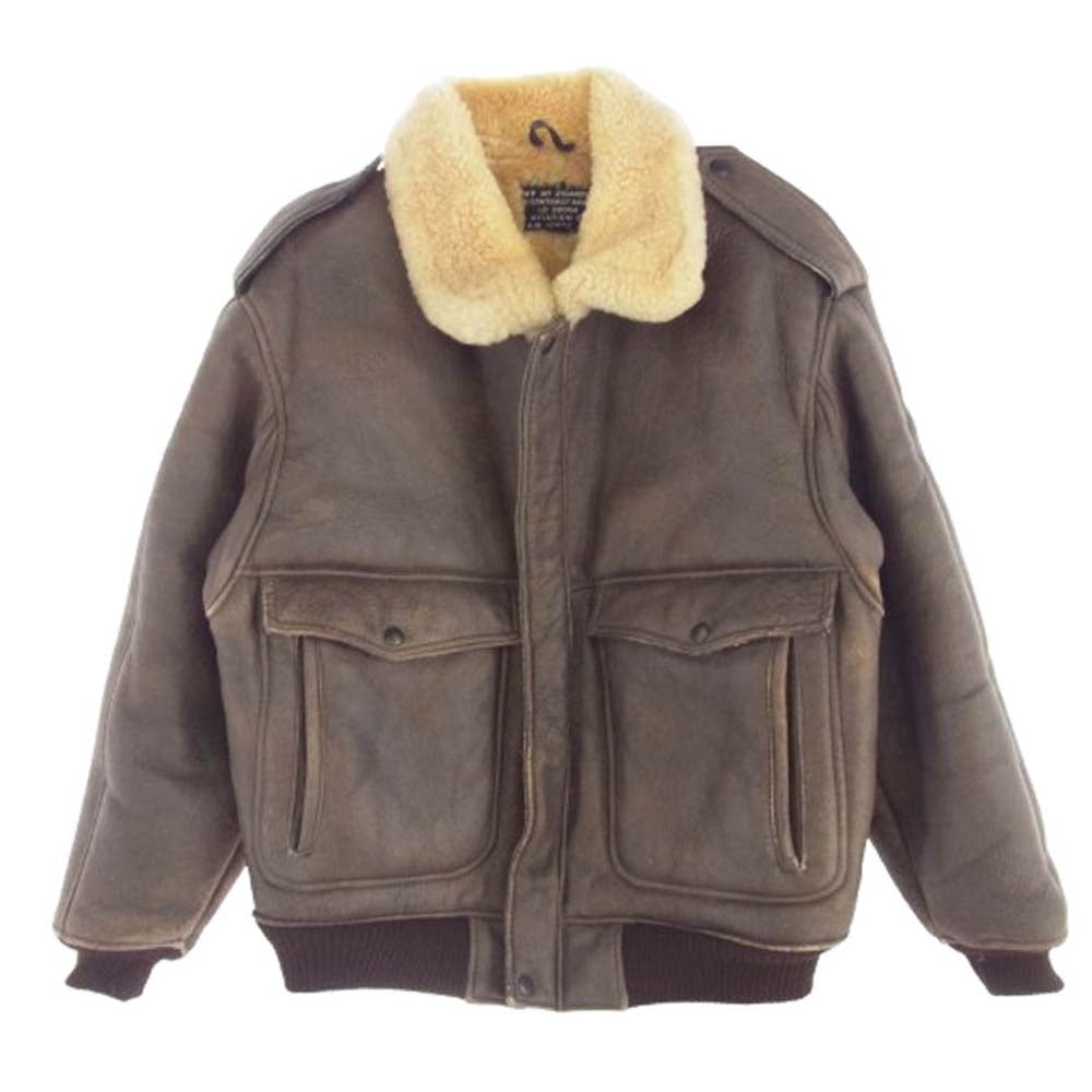 AVIATION TYPE B-60 U.S. AIR FORCES JACKET 822103 ムートン フライトジャケット ブラウン系 40【中古】