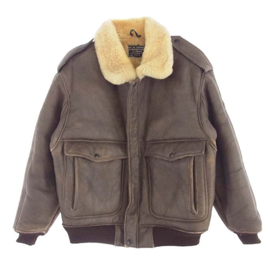 AVIATION TYPE B-60 U.S. AIR FORCES JACKET 822103 ムートン フライトジャケット ブラウン系 40【中古】