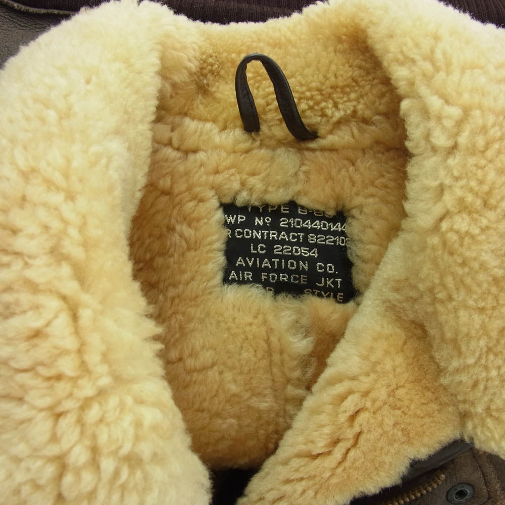 AVIATION TYPE B-60 U.S. AIR FORCES JACKET 822103 ムートン フライトジャケット ブラウン系 40【中古】
