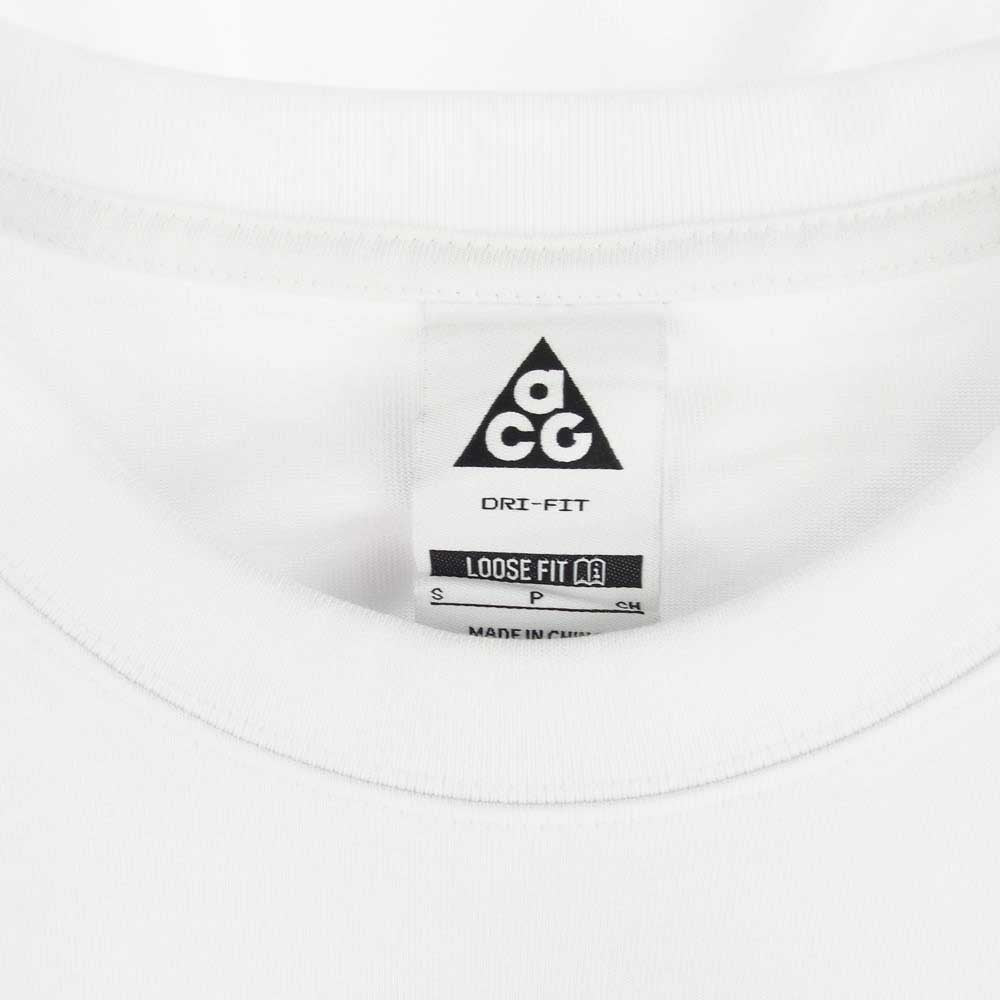 NIKE ナイキ HJ0803-121 ACG プリント ロングスリーブ Tシャツ ホワイト ホワイト系 S【新古品】【未使用】【中古】