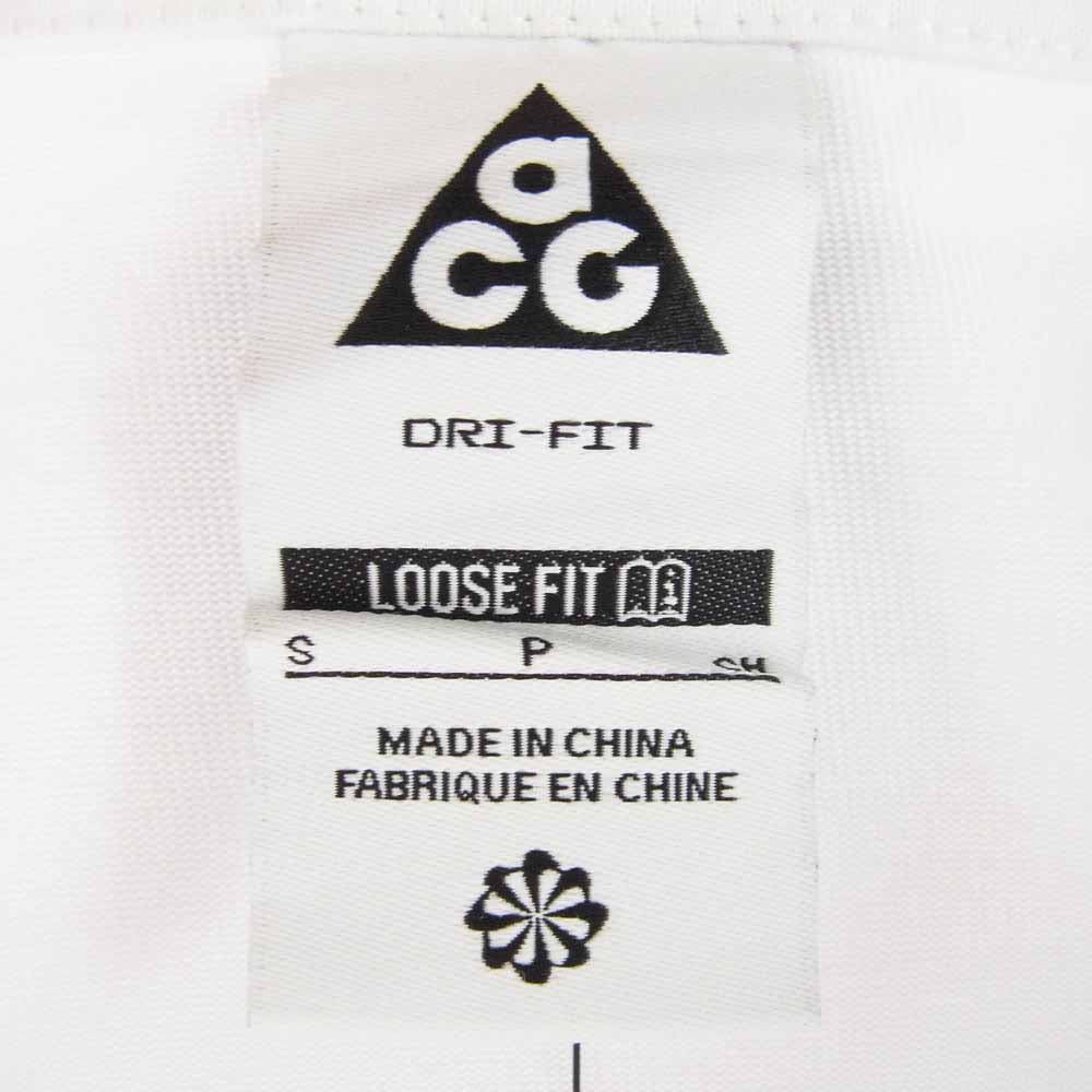 NIKE ナイキ HJ0803-121 ACG プリント ロングスリーブ Tシャツ ホワイト ホワイト系 S【新古品】【未使用】【中古】