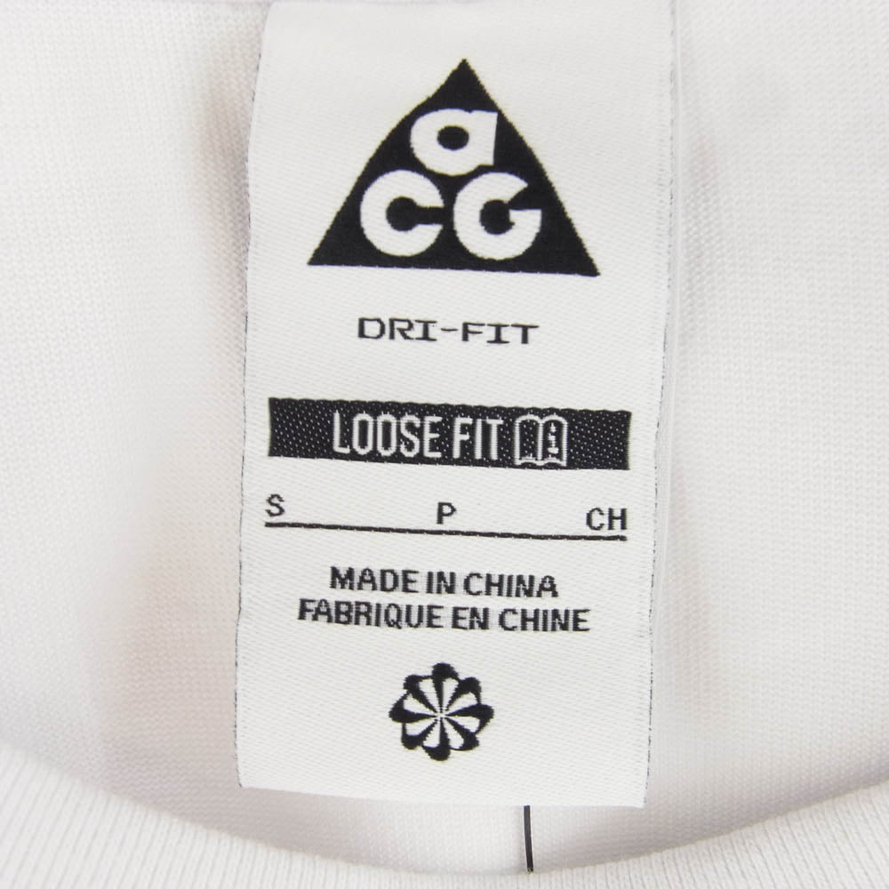 NIKE ナイキ FZ5278-121 ACG プリント Dri-FIT Tシャツ ホワイト系 S【新古品】【未使用】【中古】