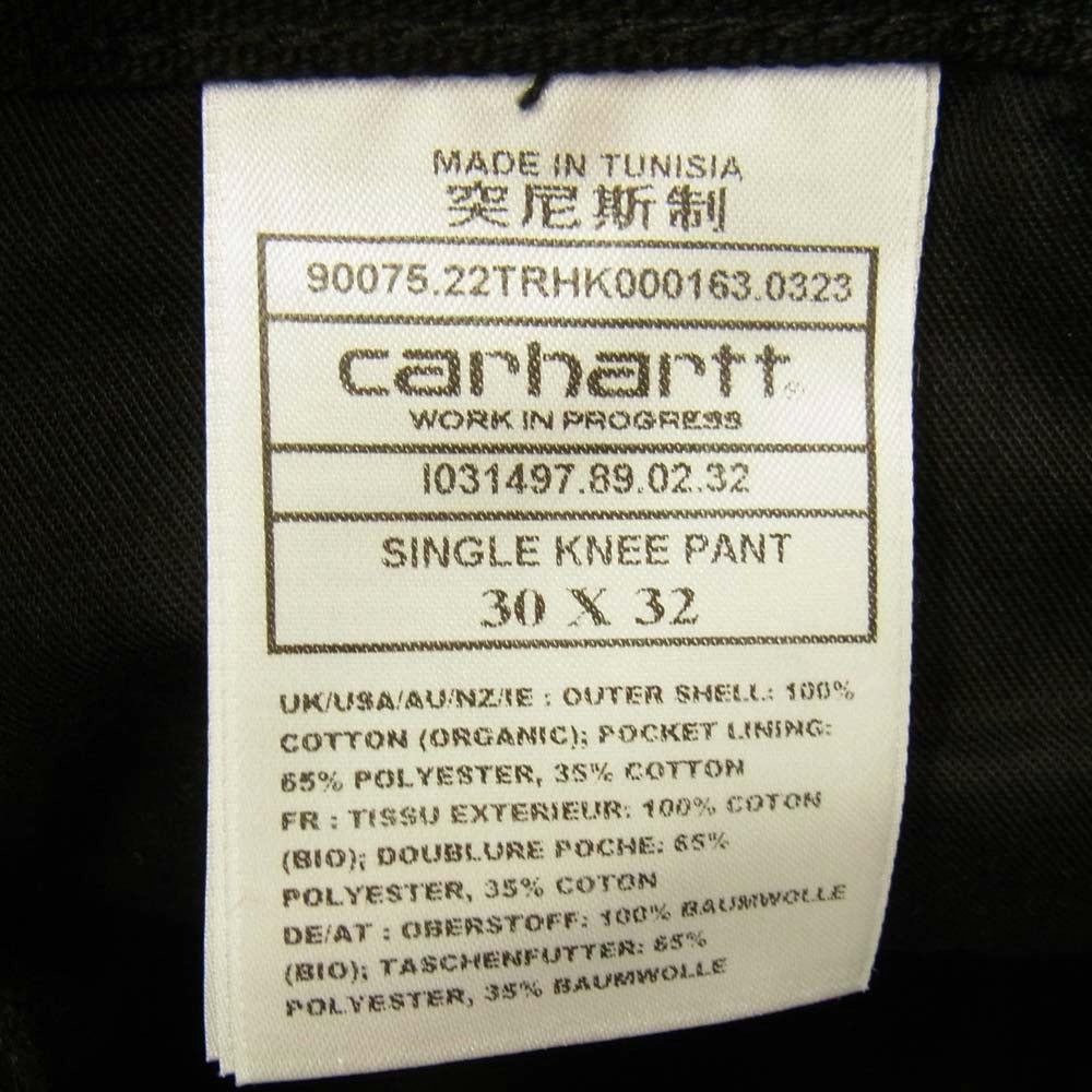 Carhartt カーハート IO31497 WIP SINGLE KNEE PANT ダックペインター シングル ニー パンツ ブラック系 30【新古品】【未使用】【中古】