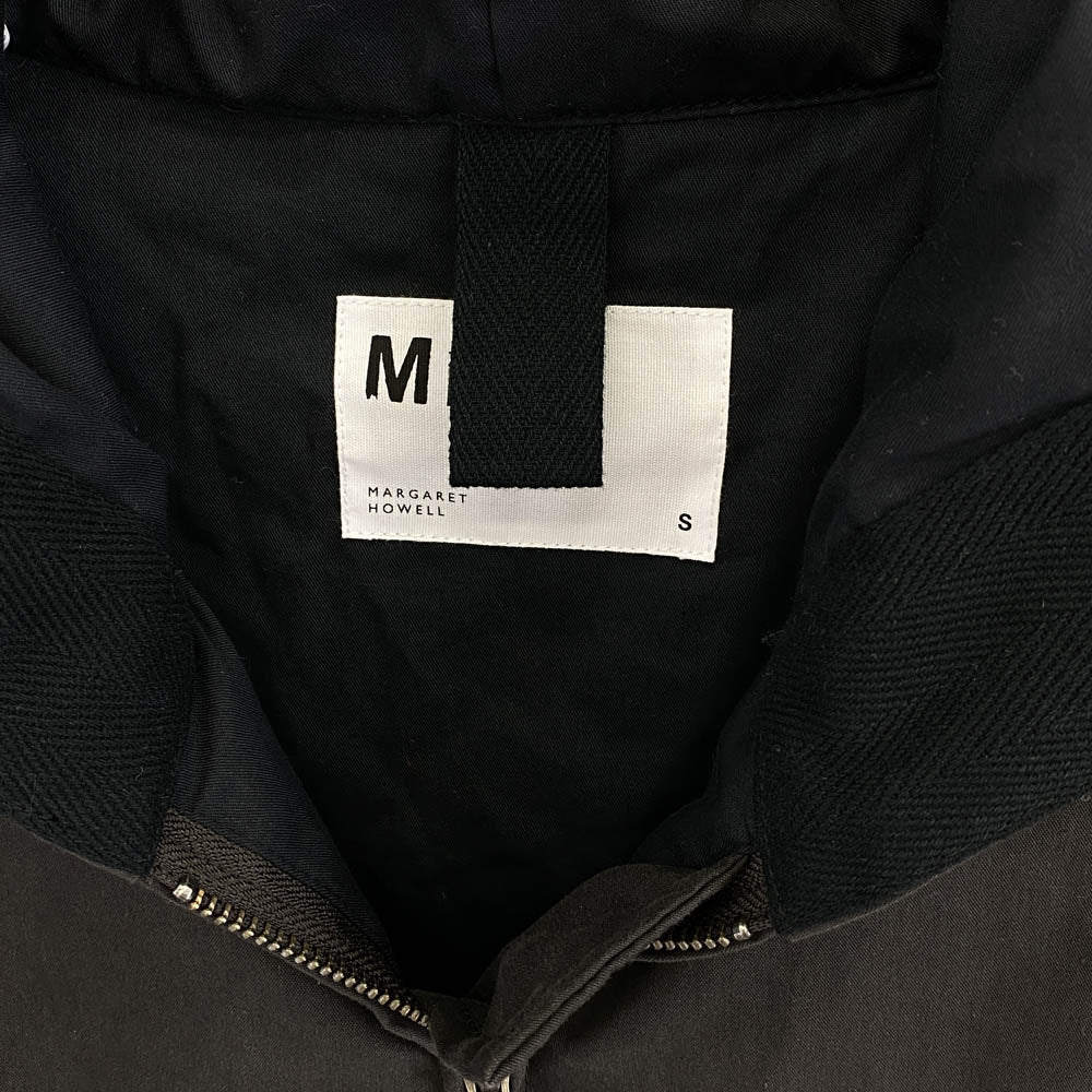 MARGARET HOWELL マーガレットハウエル 23AW 596-3210505 MILITARY COTTON NYLON CANVAS ミリタリー コットンナイロン キャンバス マウンテンパーカー フーデッド ジャケット ダークグレー系【中古】