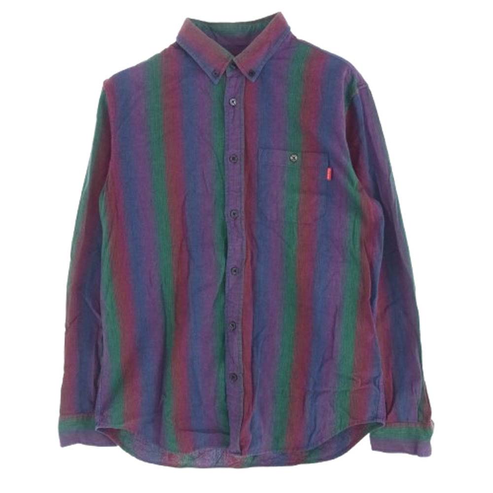 Supreme シュプリーム 14AW Ombre Stripe Shirt オンブレ ストライプ シャツ マルチカラー系 マルチカラー系 M【中古】