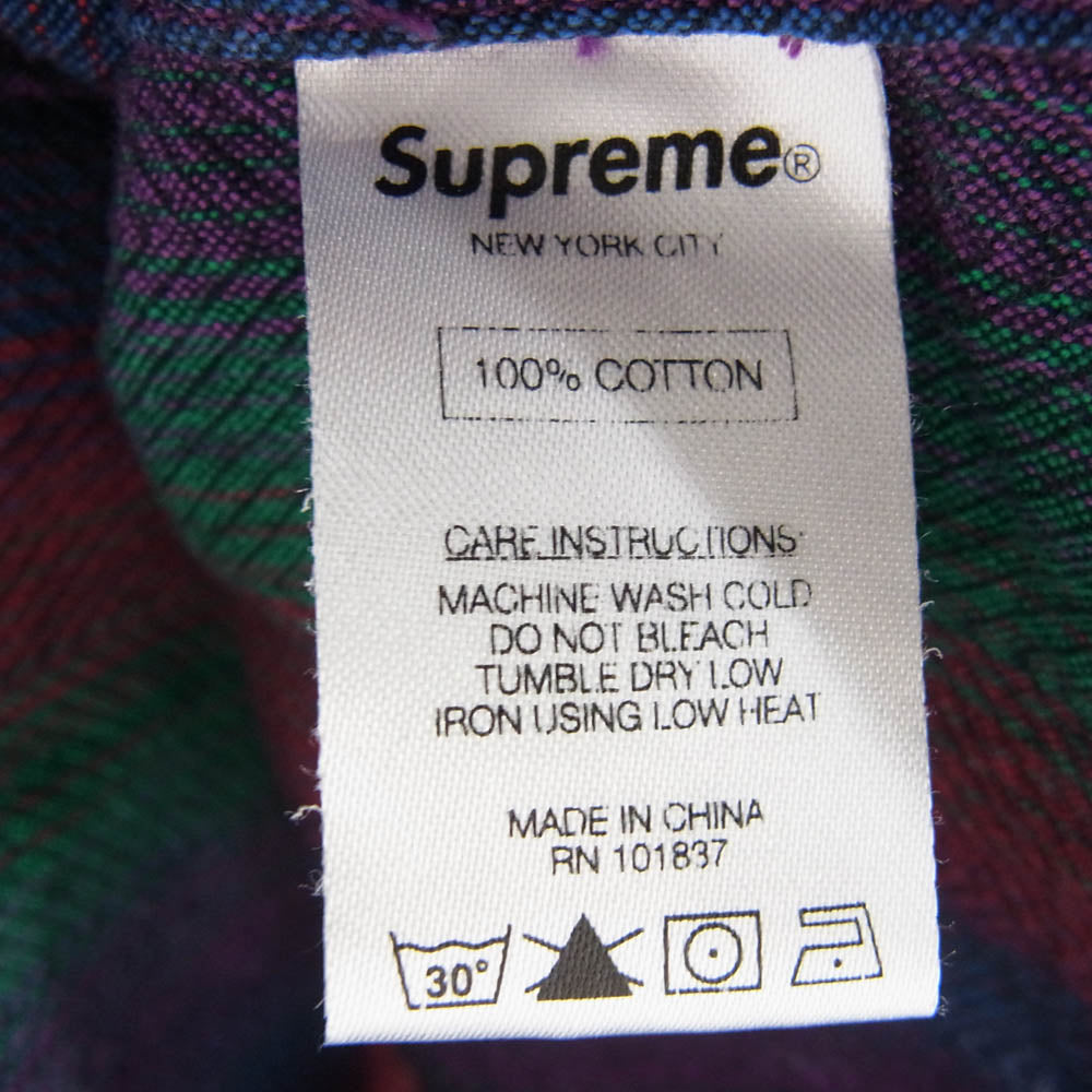 Supreme シュプリーム 14AW Ombre Stripe Shirt オンブレ ストライプ シャツ マルチカラー系 マルチカラー系 M【中古】