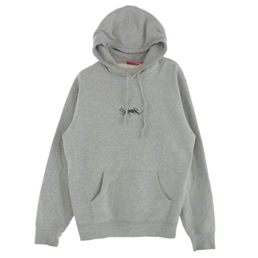 Supreme シュプリーム 19SS Tag Logo Hooded Sweatshirt タグ ロゴ フーディ パーカー グレー系 M【中古】