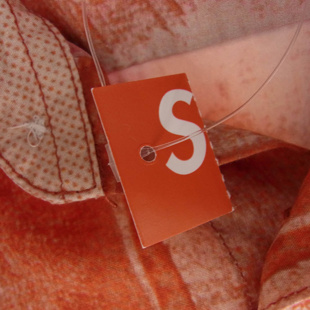 Supreme シュプリーム 21AW Christopher Wool S/S Shirt 総柄 半袖 シャツ 赤系 レッド系 L【極上美品】【中古】