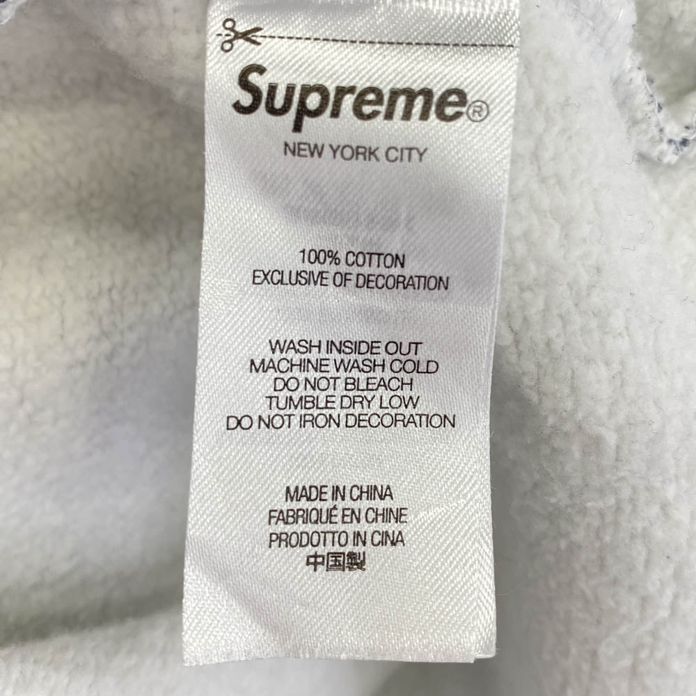 Supreme シュプリーム 21AW New York Yankees Airbrush Hooded Sweatshirt ニューヨーク ヤンキース プルオーバー パーカー ネイビー ホワイト L【中古】
