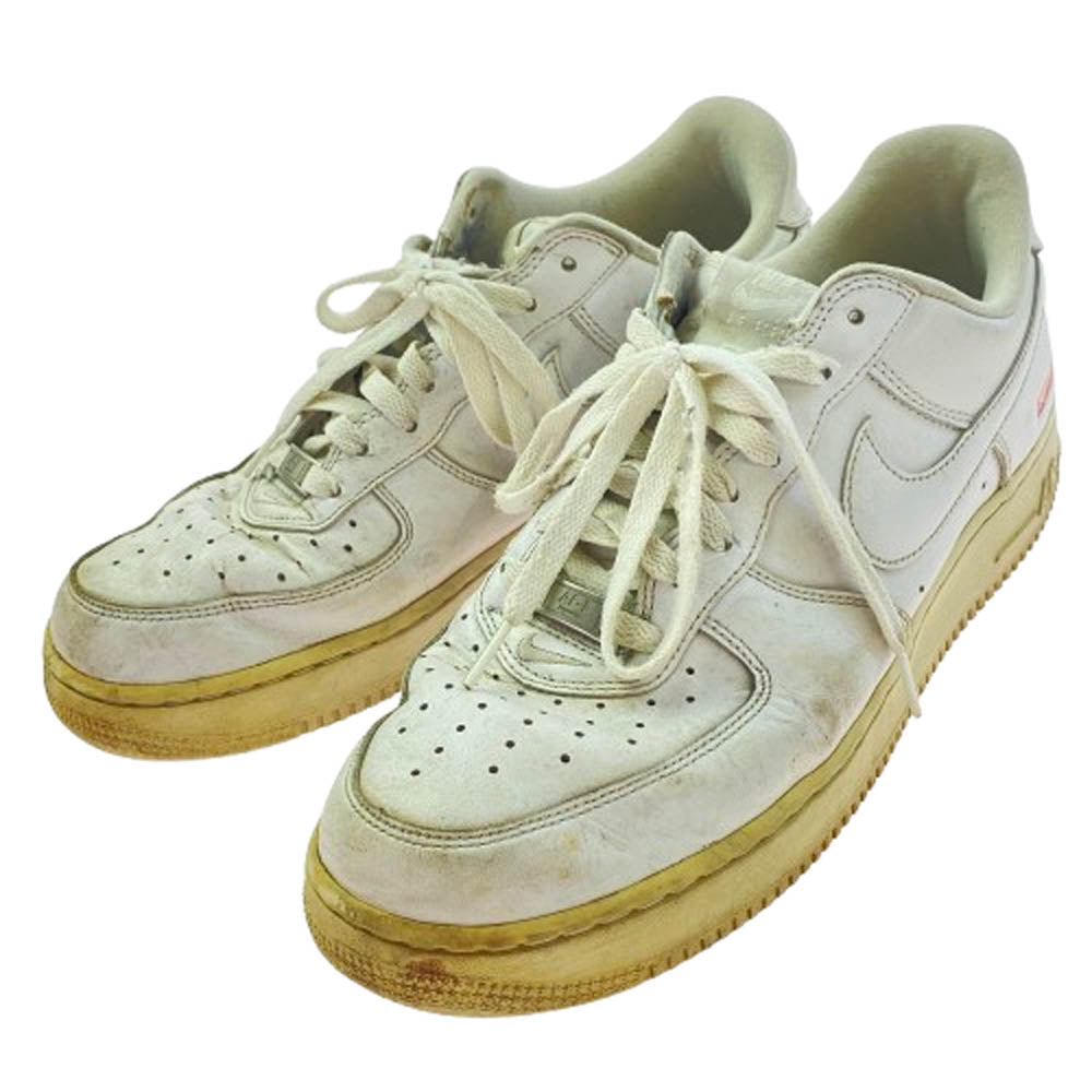 Supreme シュプリーム CU9225-100 × NIKE ナイキ Air Force 1 Low White エアフォース1 ローカットスニーカー ホワイト系 27.5cm【中古】