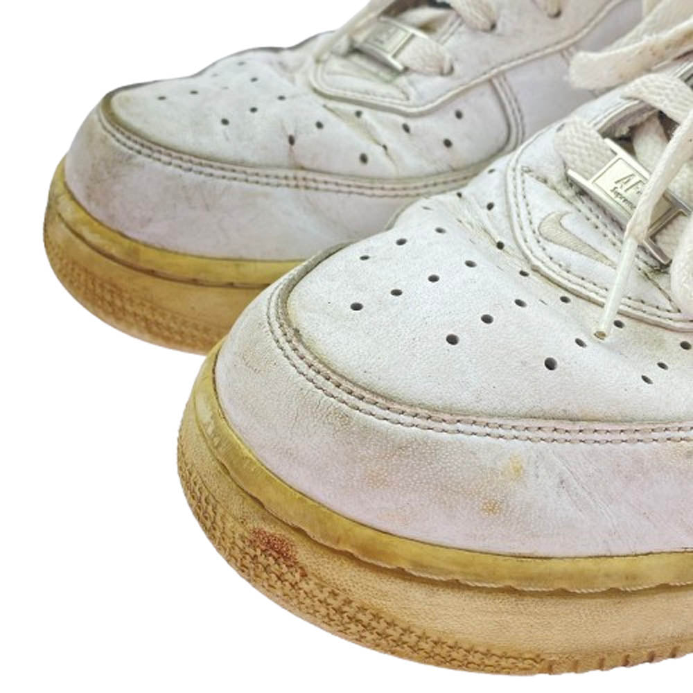 Supreme シュプリーム CU9225-100 × NIKE ナイキ Air Force 1 Low White エアフォース1 ローカットスニーカー ホワイト系 27.5cm【中古】