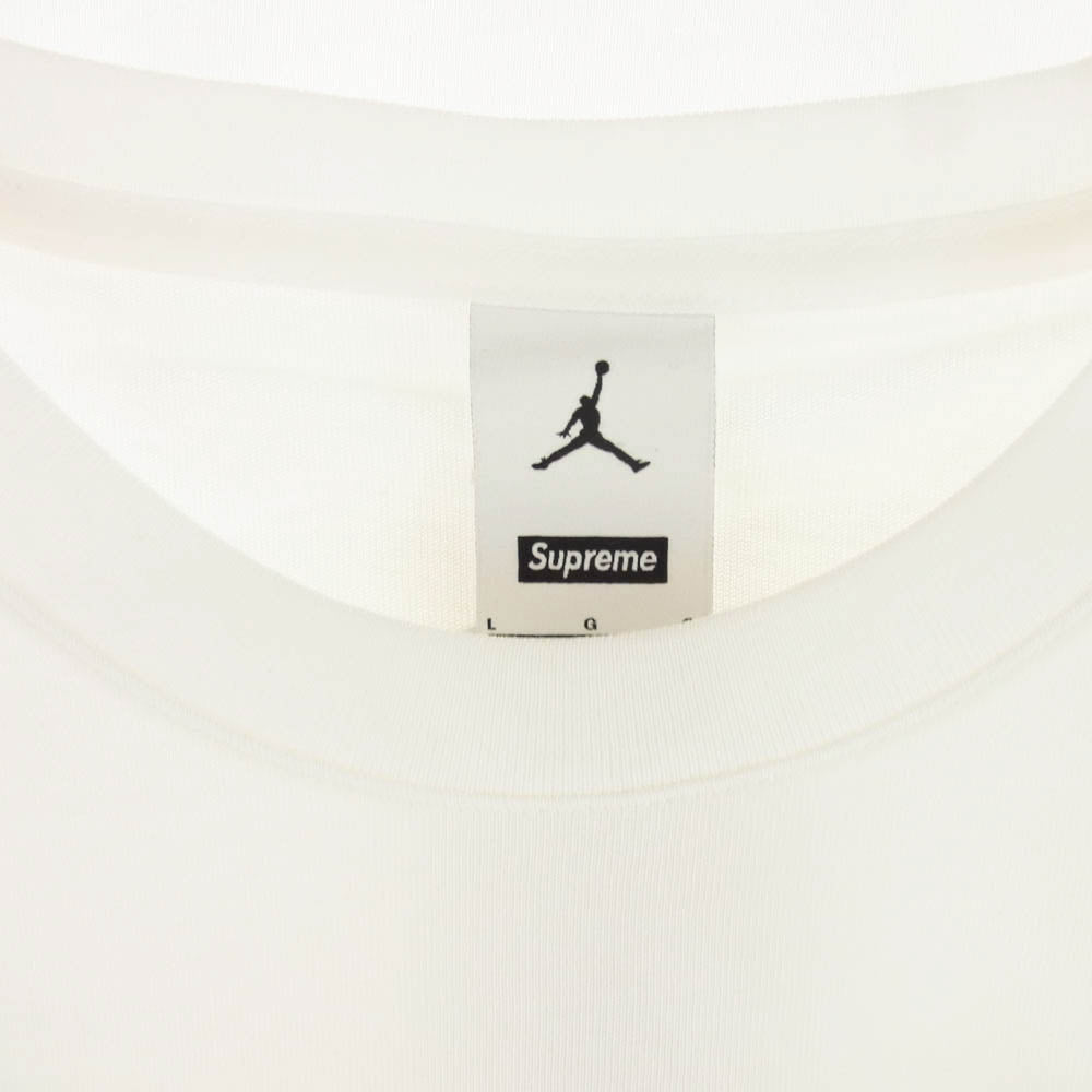 Supreme シュプリーム 24AW × Jordan Biggie S/S Top ジョーダン ビギー 半袖 Tシャツ ホワイト ホワイト系 L【新古品】【未使用】【中古】
