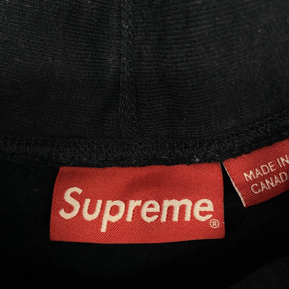 Supreme シュプリーム 17AW Arabic Logo Hooded Sweatshirt アラビックロゴ プルオーバーパーカー ネイビー ネイビー系 M【中古】