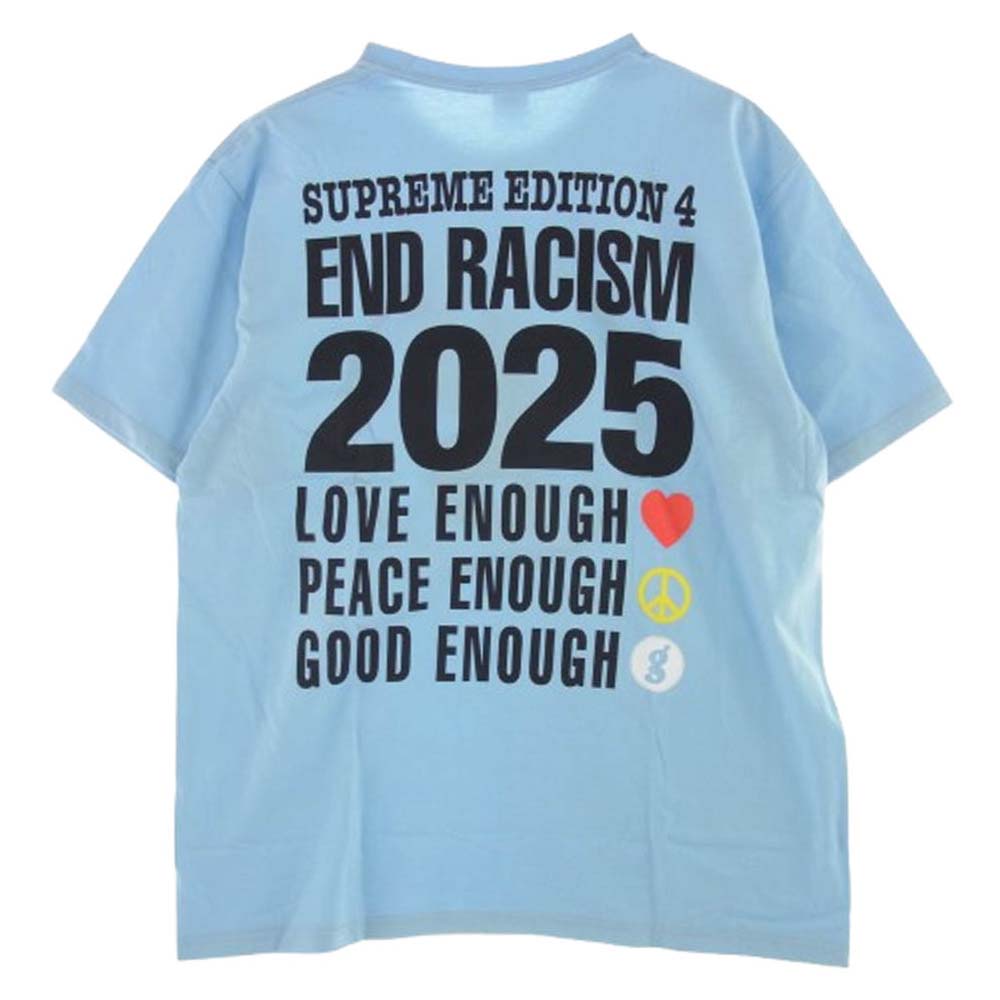 Supreme シュプリーム 25SS × GOODENOUGH End Racism Tee Powder Blue グッドイナフ エンド レイシズム Tシャツ パウダーブルー ライトブルー系 XL【新古品】【未使用】【中古】