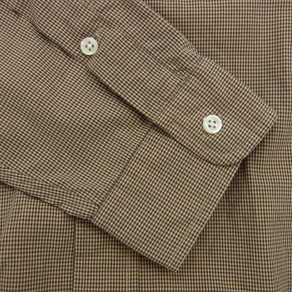 POLO RALPH LAUREN ポロ・ラルフローレン 90’s ボタンダウン チェック 長袖シャツ ブラウン系 XL【中古】