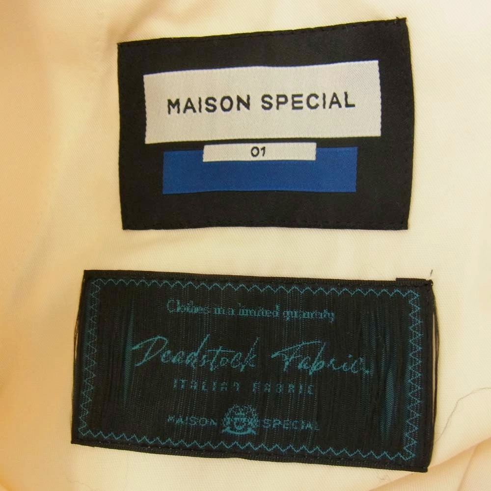 MAISON SPECIAL メゾンスペシャル 11232461203 Multi Fabric Two-tuck Wide Pants タック ワイド パンツ オフホワイト系 1【中古】
