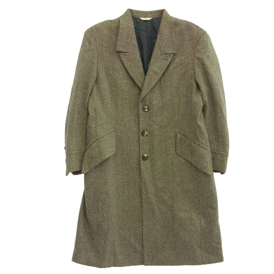 Paul Smith ポール・スミス PC-NH-33970 ウール ロング チェック コート ブラック系 XLX【中古】