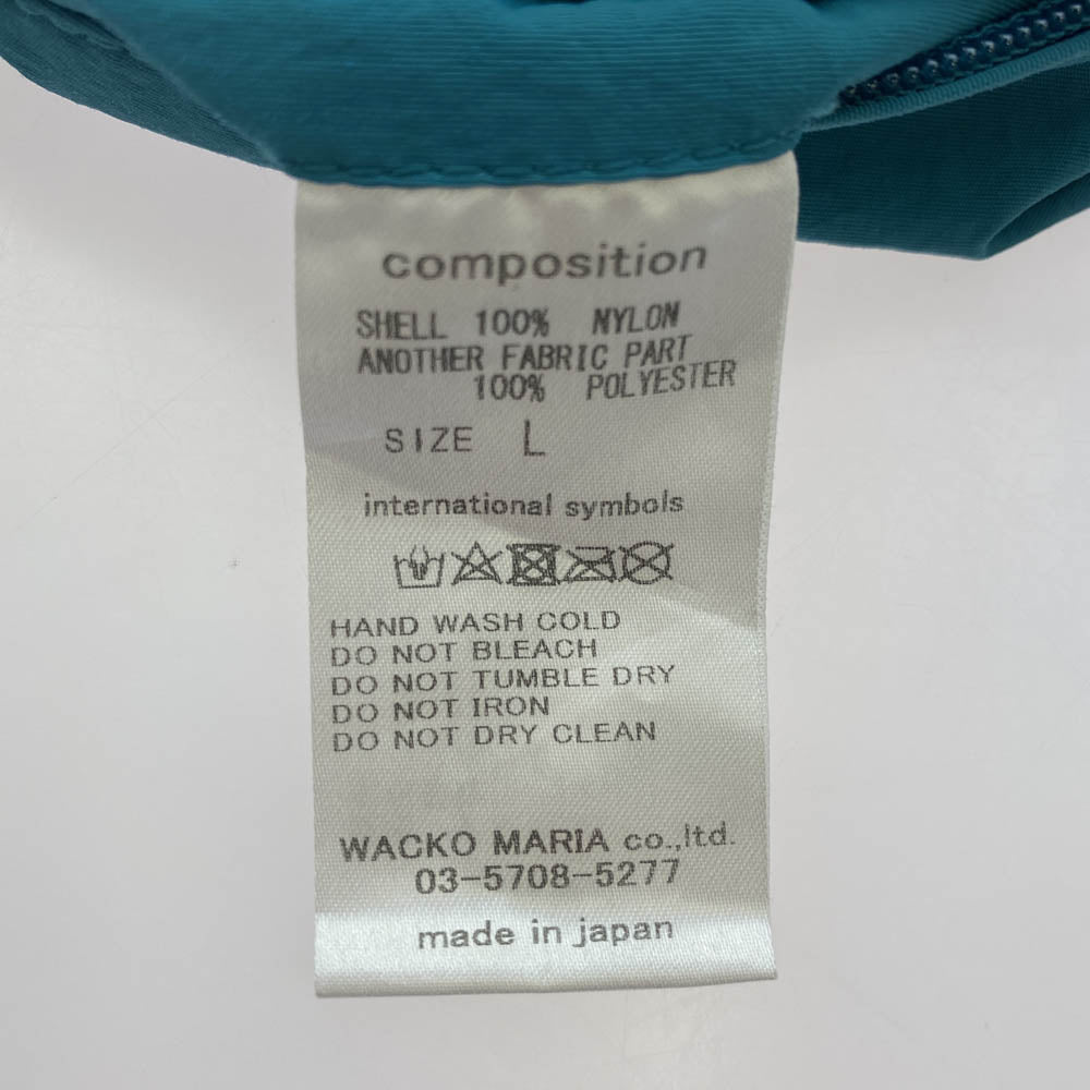 WACKO MARIA ワコマリア 24SS BOARD SHORTS ロゴ刺繍 ナイロン ショートパンツ ショーツ ライトグリーン系 L【中古】