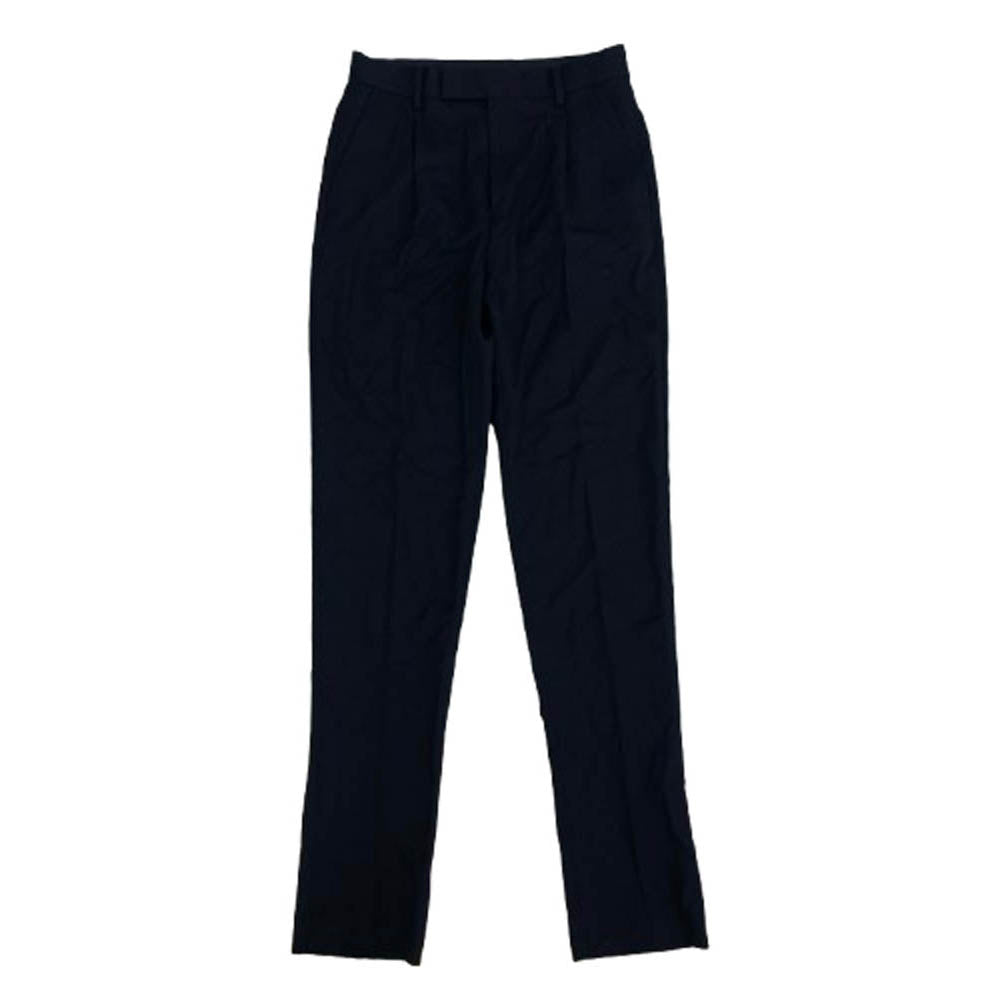 WACKO MARIA ワコマリア × DORMEUIL ドーメル 1タック テーパード スラックスパンツ ブラック系 S【中古】
