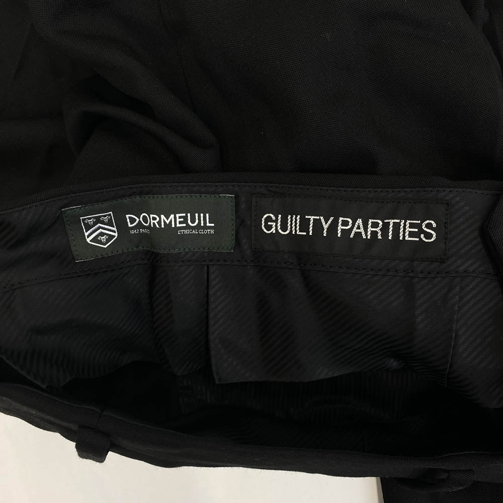WACKO MARIA ワコマリア × DORMEUIL ドーメル 1タック テーパード スラックスパンツ ブラック系 S【中古】