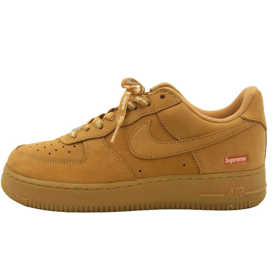 Supreme シュプリーム 21AW DN1555-200 × NIKE ナイキ Air Force 1 Low Flax Wheat エアフォース 1 ロー フラックス ウィート スニーカー ライトブラウン系 26.5cm【中古】