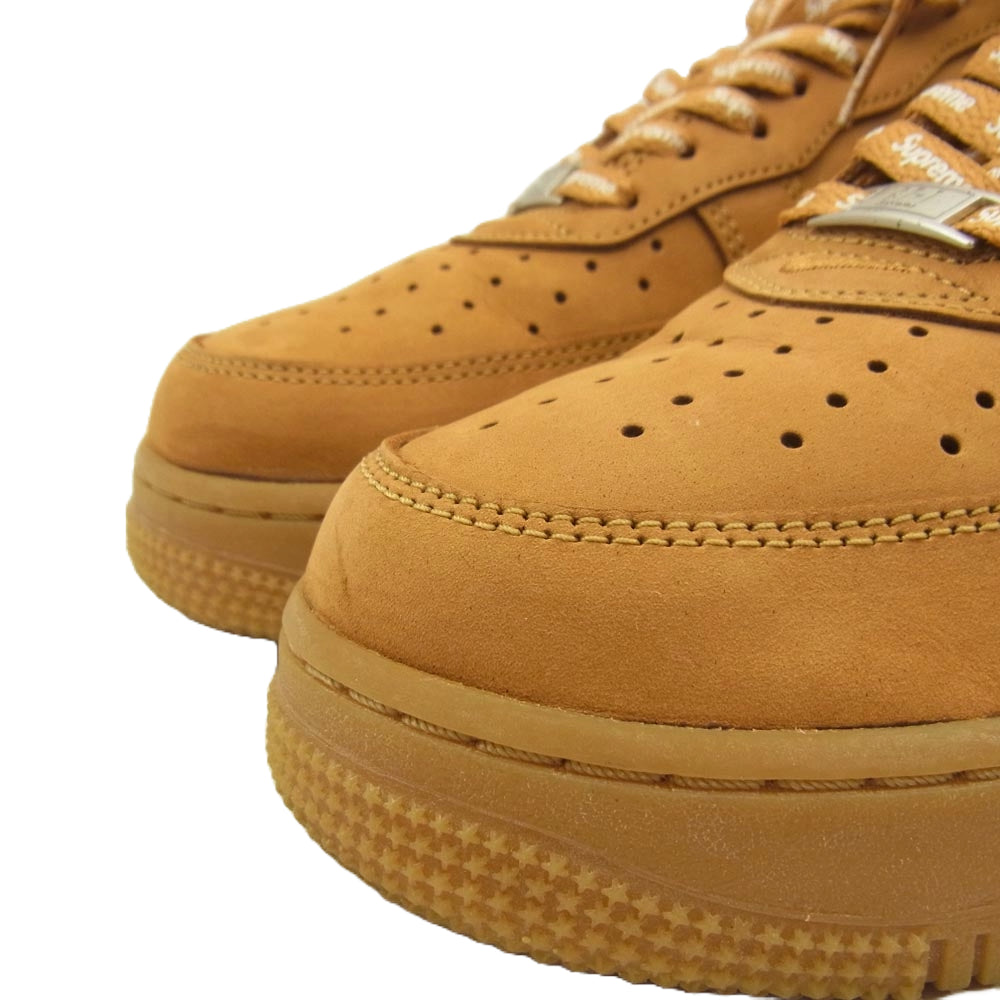 Supreme シュプリーム 21AW DN1555-200 × NIKE ナイキ Air Force 1 Low Flax Wheat エアフォース 1 ロー フラックス ウィート スニーカー ライトブラウン系 26.5cm【中古】