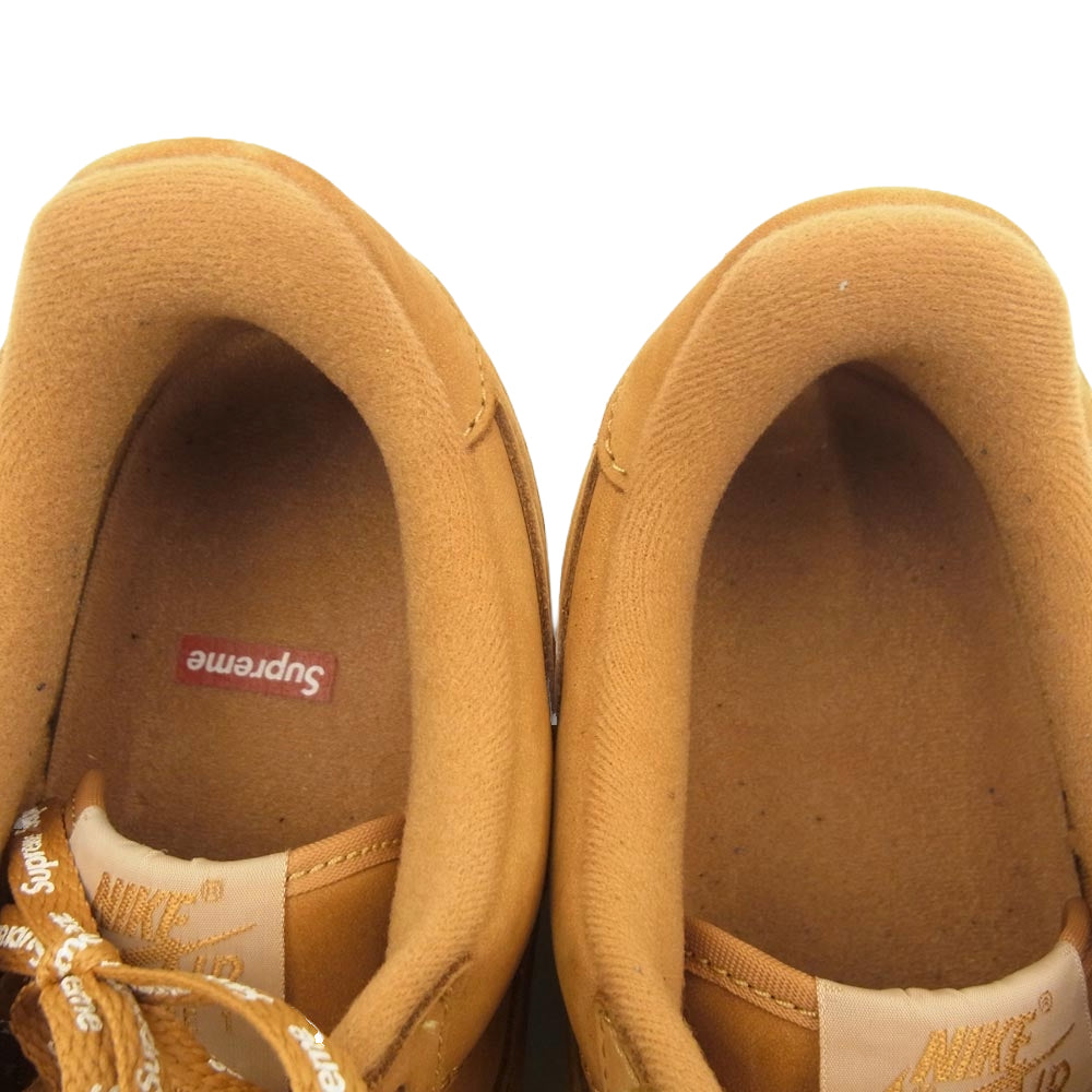 Supreme シュプリーム 21AW DN1555-200 × NIKE ナイキ Air Force 1 Low Flax Wheat エアフォース 1 ロー フラックス ウィート スニーカー ライトブラウン系 26.5cm【中古】