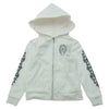 CHROME HEARTS クロムハーツ（原本無） ホースシュー フローラルクロス プリント ジップパーカー キッズ 子供用 ホワイト系 6Y【中古】