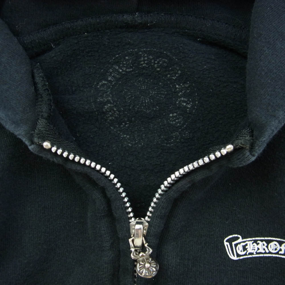CHROME HEARTS クロムハーツ（原本無） セメタリークロス プリント ジップパーカー キッズ 子供用 ブラック系 2T【中古】