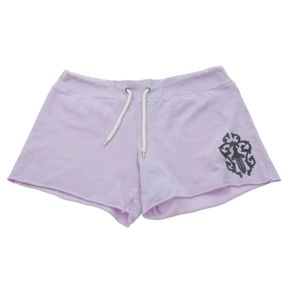 CHROME HEARTS クロムハーツ（原本無） ダガープリント コットン ショートパンツ パープル系 S【中古】