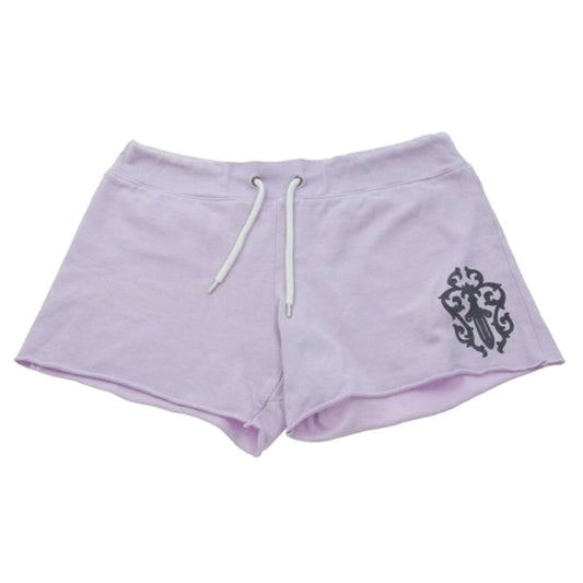CHROME HEARTS クロムハーツ（原本無） ダガープリント コットン ショートパンツ パープル系 S【中古】