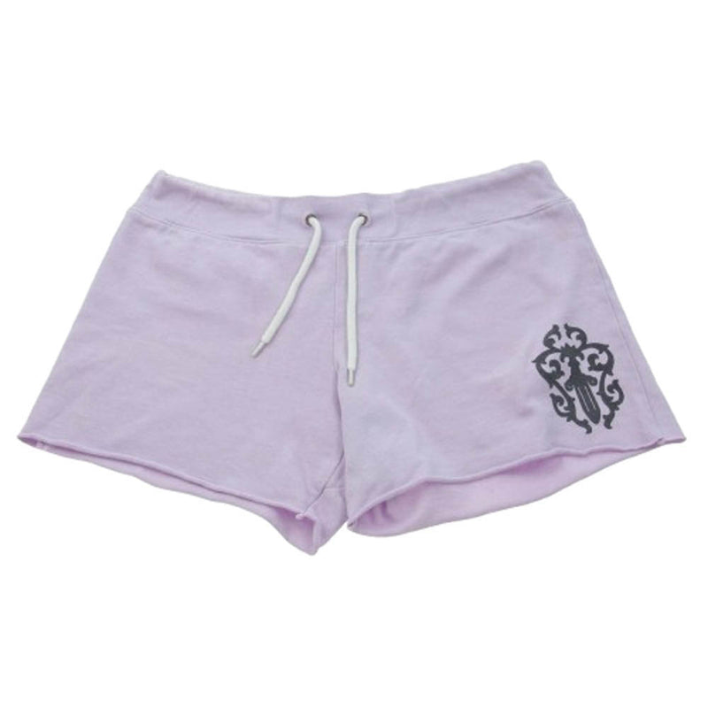 CHROME HEARTS クロムハーツ（原本無） ダガープリント コットン ショートパンツ パープル系 S【中古】