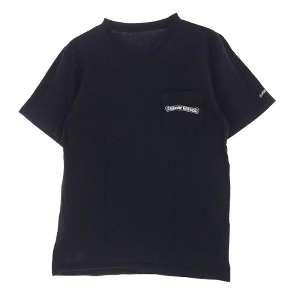 CHROME HEARTS クロムハーツ（原本無） スクロールラベル プリント ポケット Tシャツ 半袖カットソー ブラック ブラック系 M【中古】