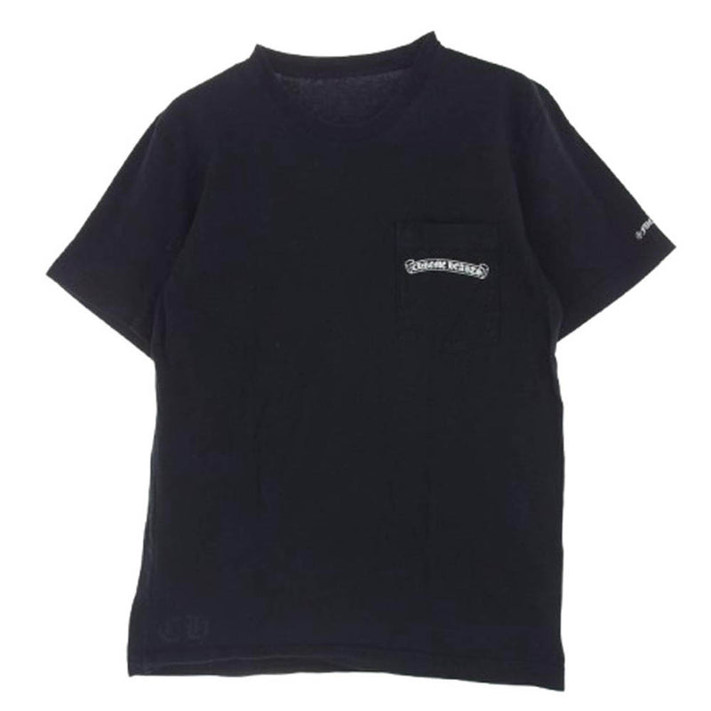 CHROME HEARTS クロムハーツ（原本無） スクロールラベル プリント ポケット Tシャツ 半袖カットソー ブラック ブラック系 M【中古】