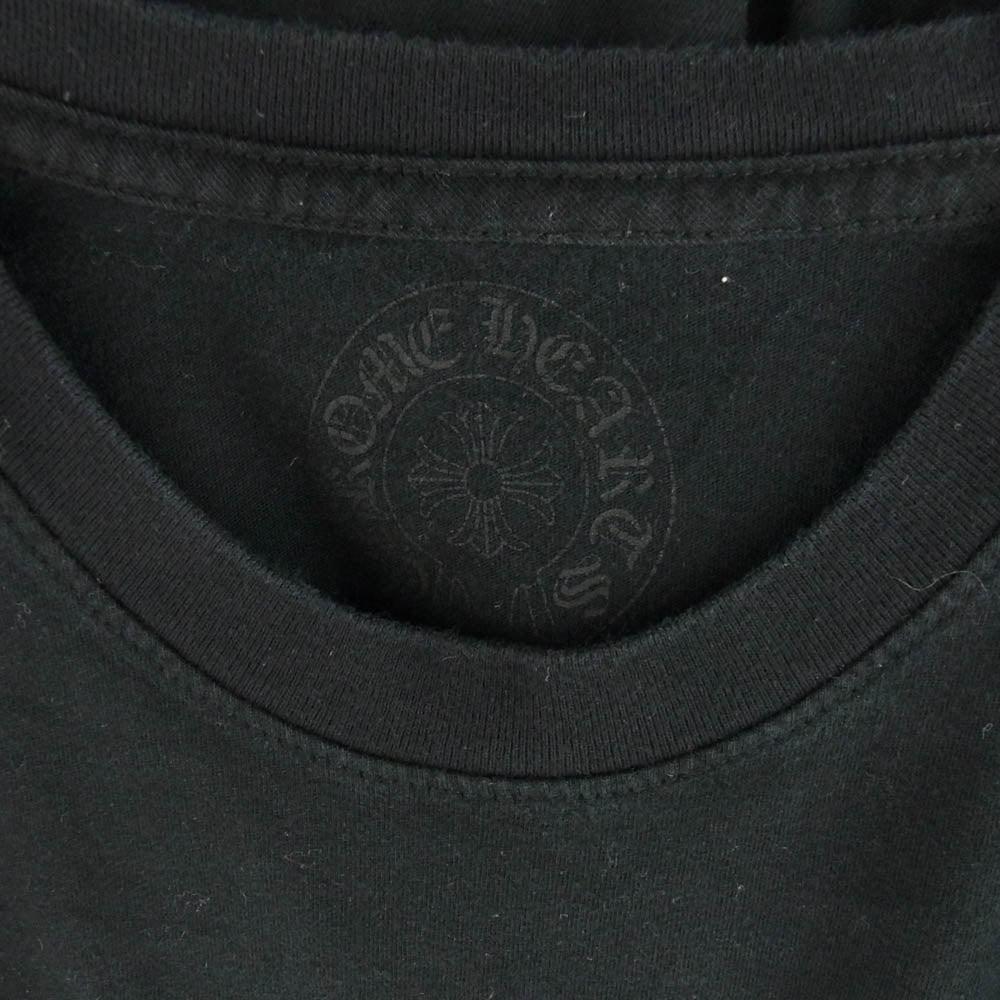 CHROME HEARTS クロムハーツ（原本無） スクロールラベル プリント ポケット Tシャツ 半袖カットソー ブラック ブラック系 M【中古】