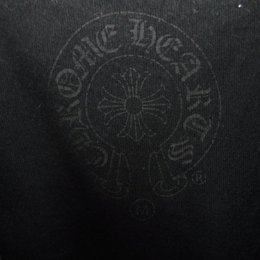 CHROME HEARTS クロムハーツ（原本無） スクロールラベル プリント ポケット Tシャツ 半袖カットソー ブラック ブラック系 M【中古】