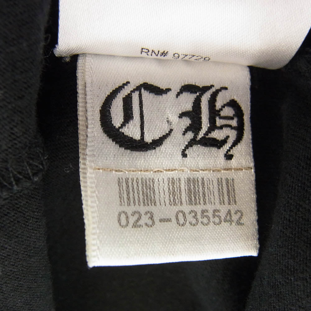 CHROME HEARTS クロムハーツ（原本無） スクロールラベル プリント ポケット Tシャツ 半袖カットソー ブラック ブラック系 M【中古】