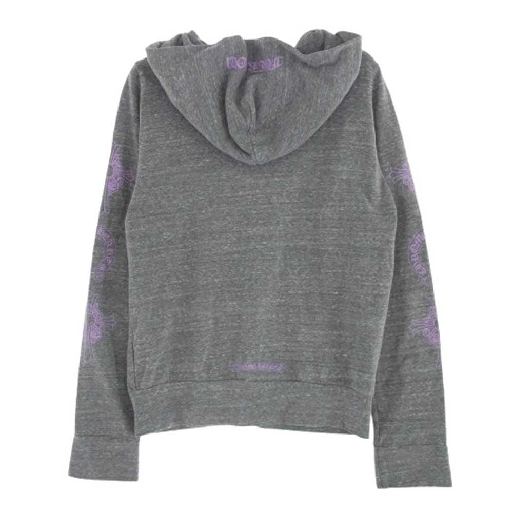 CHROME HEARTS クロムハーツ（原本無） SWTSHRT HD ZIP アーム クロス ホースシュー プリント ダガージップ ジップパーカー グレー系 S【中古】