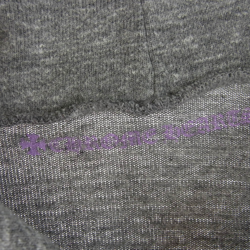 CHROME HEARTS クロムハーツ（原本無） SWTSHRT HD ZIP アーム クロス ホースシュー プリント ダガージップ ジップパーカー グレー系 S【中古】