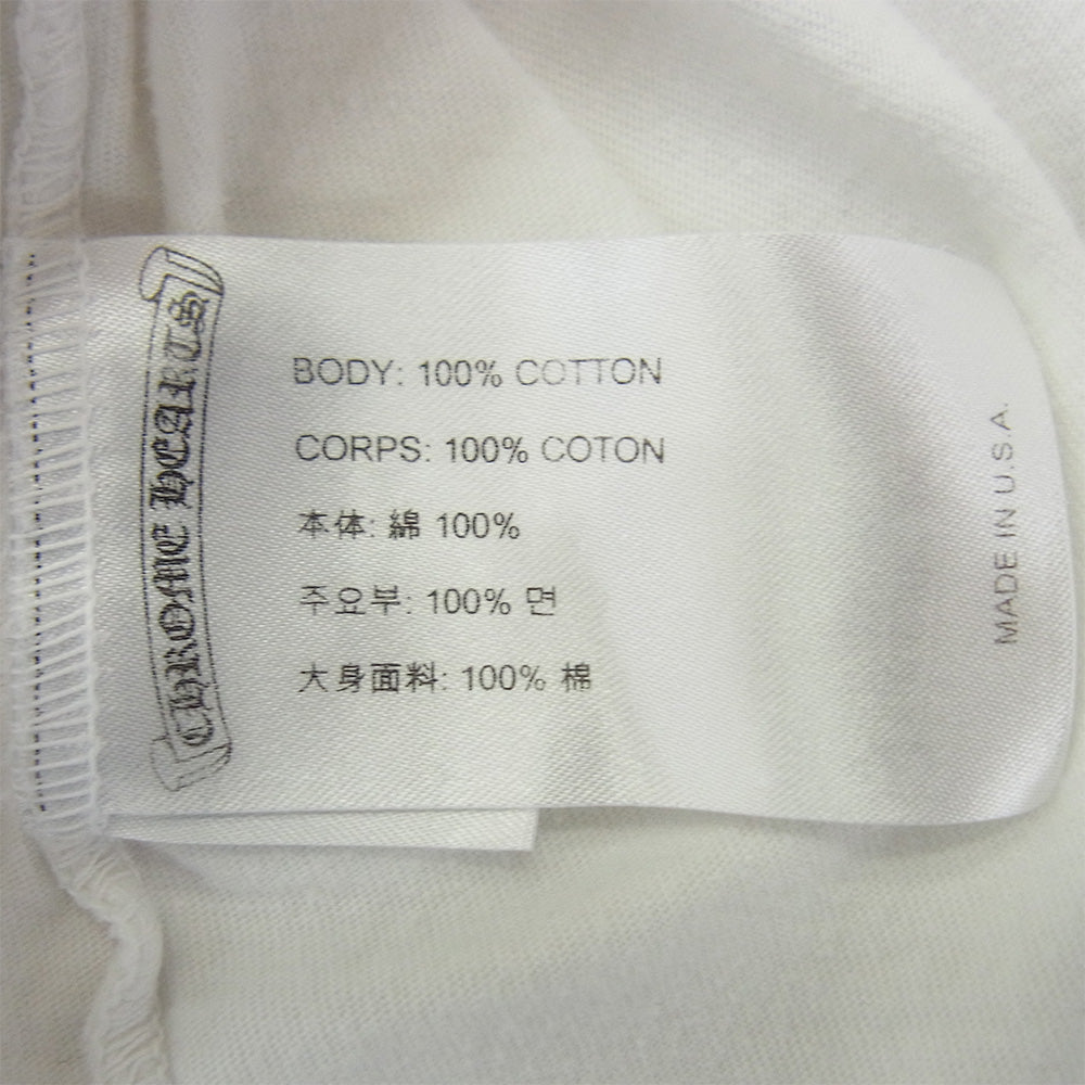 CHROME HEARTS クロムハーツ（原本無） MLTCOL CEM CRS LS マルチカラー セメタリークロス プリント 長袖カットソー ホワイト系 M【中古】