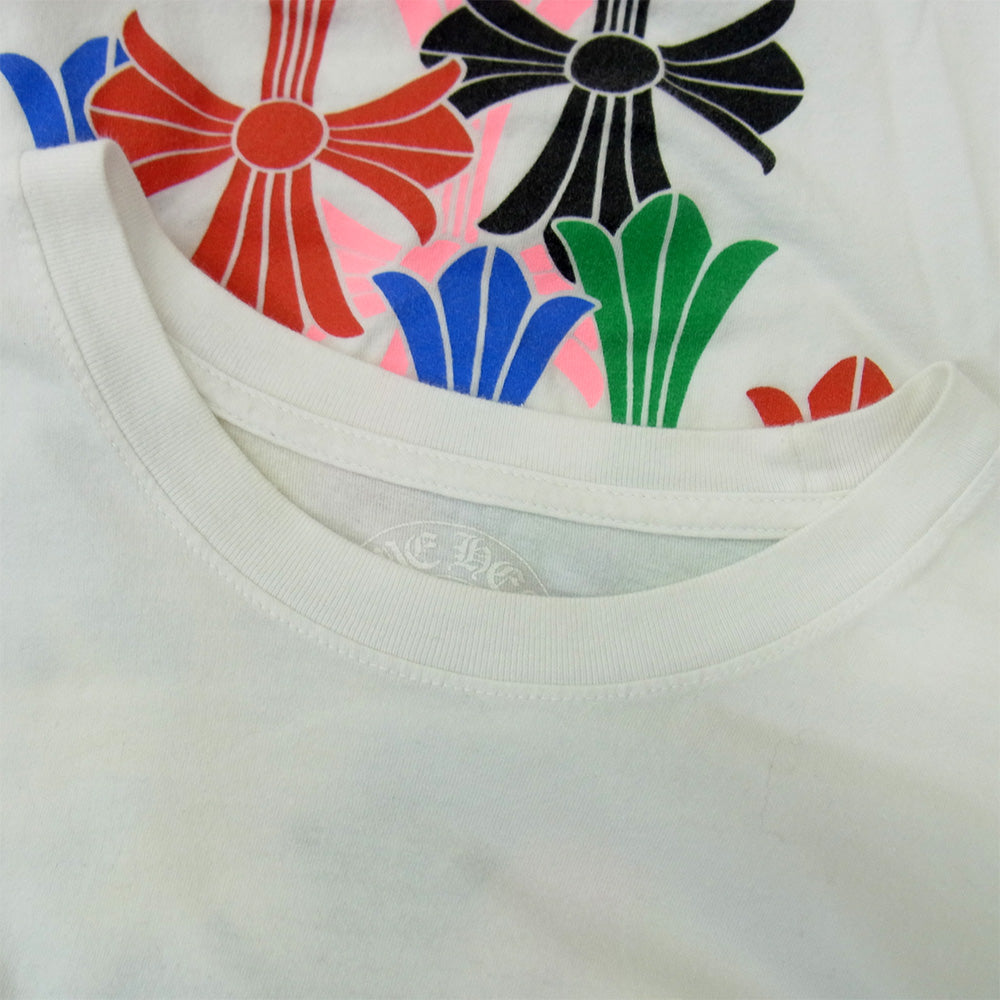 CHROME HEARTS クロムハーツ（原本無） MLTCOL CEM CRS LS マルチカラー セメタリークロス プリント 長袖カットソー ホワイト系 M【中古】