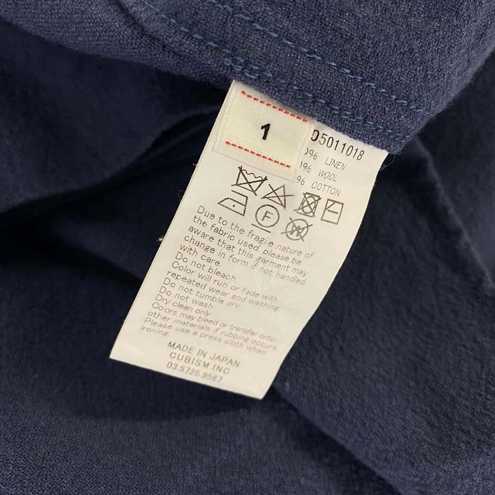 VISVIM ビズビム 18SS 0118105011018 DUGOUT SHIRT L/S ドッグアウト ベースボール 長袖シャツ ブルー系 1【中古】