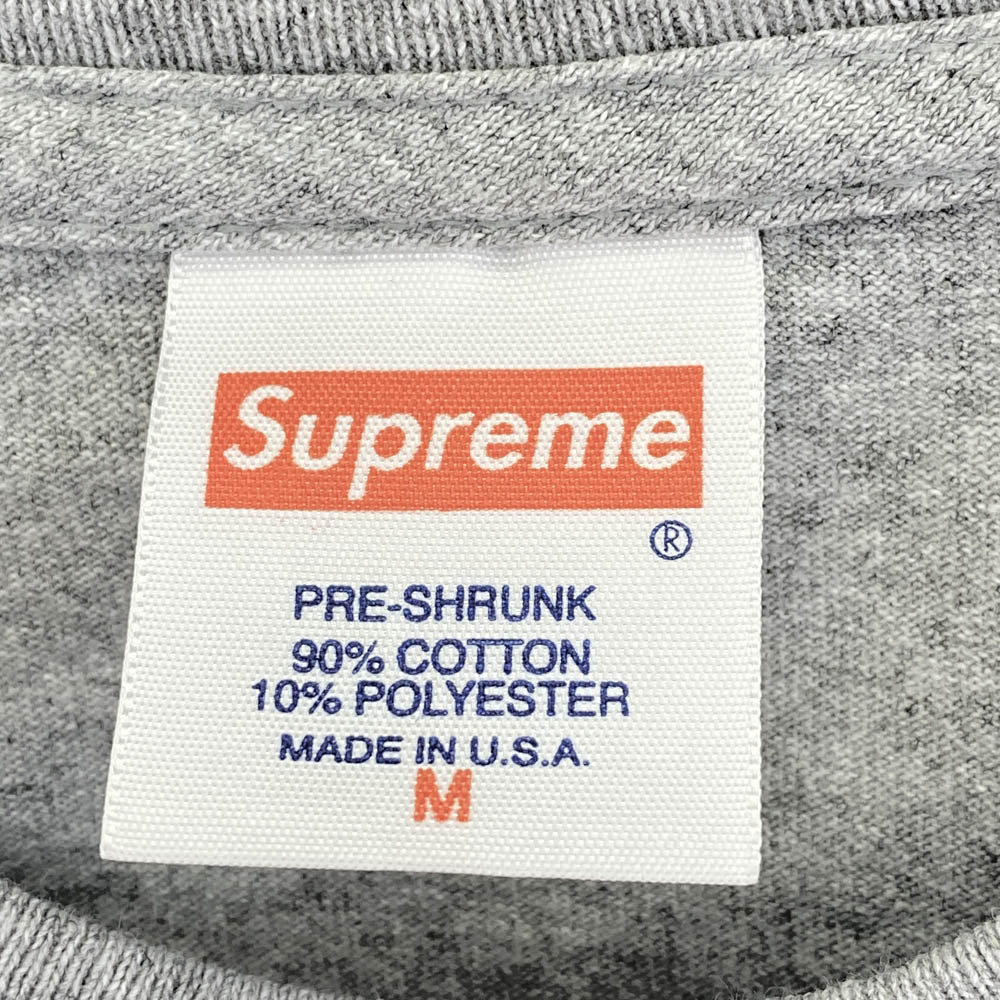 Supreme シュプリーム 16SS Beach Tee ビーチプリント Tシャツ 半袖カットソー グレー系 M【中古】