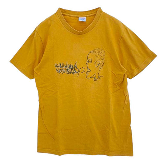 Supreme シュプリーム 14AW All Means Necessary Tee オール ミーンズ ネセサリー プリント Tシャツ 半袖カットソー オレンジ系 M【中古】